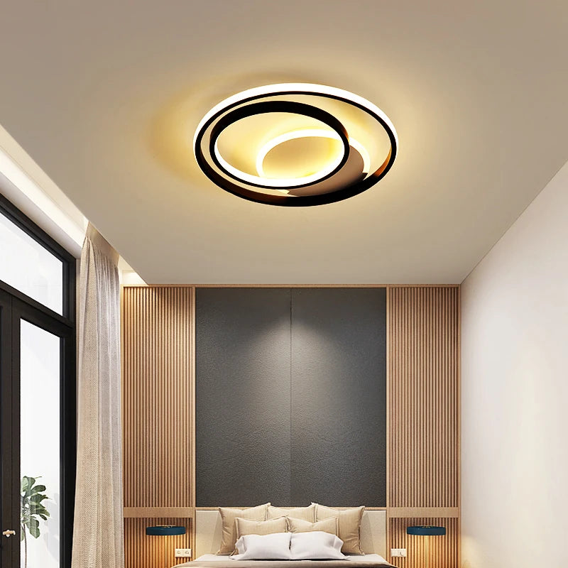 Runde LED-Deckenleuchte mit Fernbedienung für modernes Interieur - vue 5 sur 12