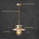 Industrielle LED-Pendelleuchte im Retro-Stil aus Eisen und explosionsgeschütztem Glas Vintage