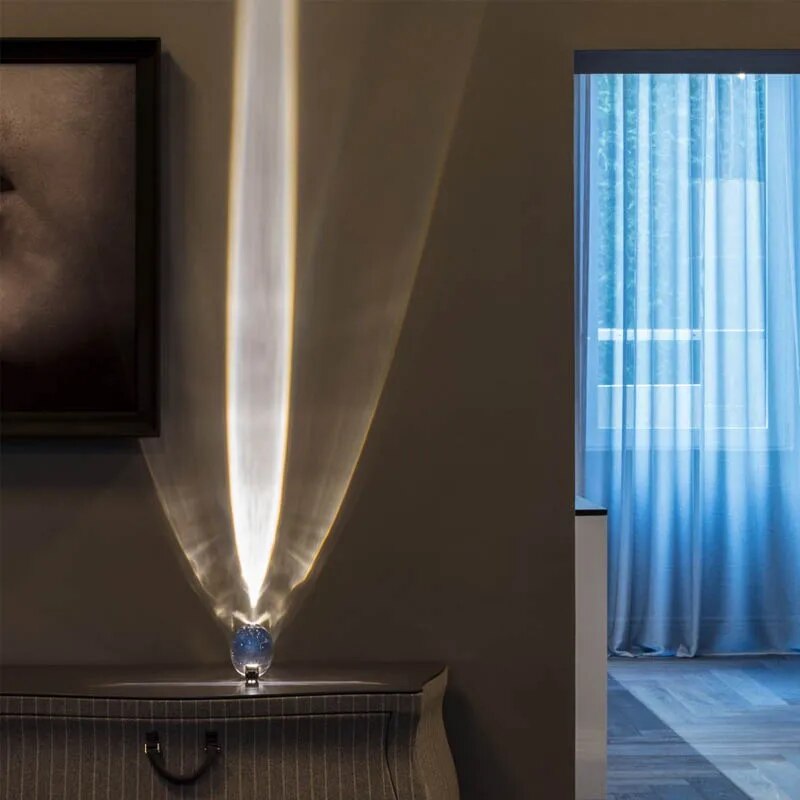 Lampe de table en cristal avec transmetteur en forme d'œuf - vue 4 sur 8