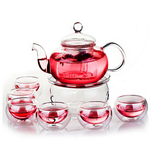 Service a the verre double paroi infuseur chauffe