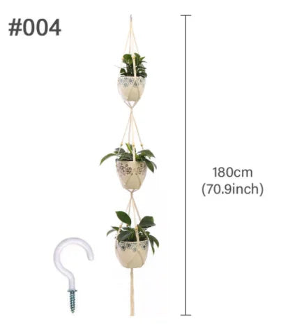 suspension en macramé pour pots de fleurs décoratifs - vue 12 sur 20