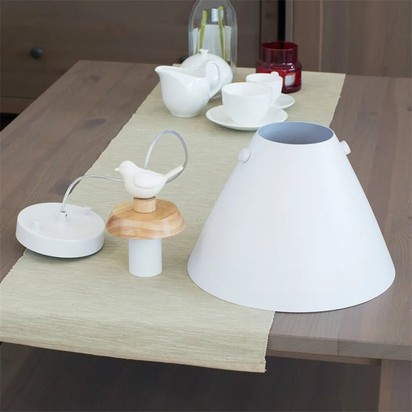suspension nordique design oiseau luminaires pour escalier - vue 4 sur 7