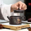 Théière artisanale yixing motif grue 170 ml