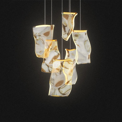 lustre moderne led pour duplex escalier bar et magasin de vêtements