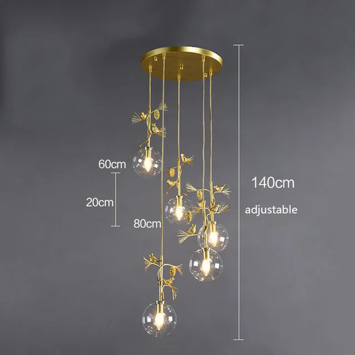 Moderne Glas-Pendelleuchte für elegantes Interieur - vue 11 sur 15