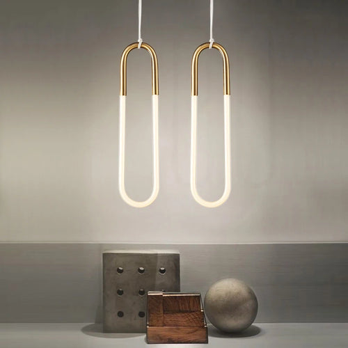 Nordische LED-Pendelleuchte in U-Form Modern Dekorativ - vue 3 sur 8