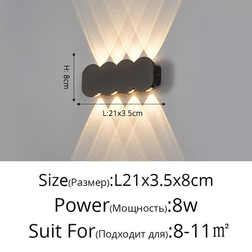 Moderne LED-Außenwandleuchte wasserdicht minimalistisch - vue 17 sur 18