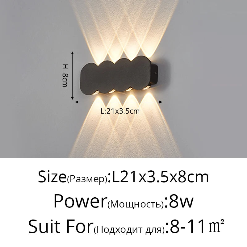 Moderne LED-Außenwandleuchte wasserdicht minimalistisch - vue 17 sur 18
