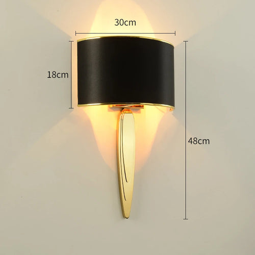 Wandleuchte aus Stoff für dekorative Beleuchtung im modernen Design - vue 9 sur 10