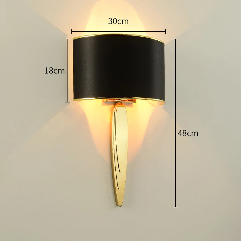 Wandleuchte aus Stoff für dekorative Beleuchtung im modernen Design - vue 8 sur 10