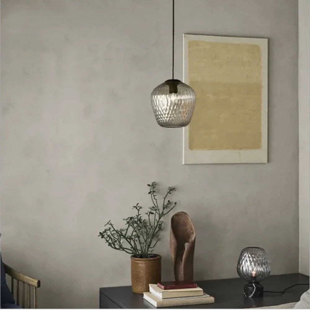 suspension rétro nordique en verre pour décoration intérieure - vue 6 sur 10