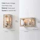 Loft lustres en bois Vintage or Suspension éclairage gris suspendu chambre salon lustre suspendu pour lampes de cuisine