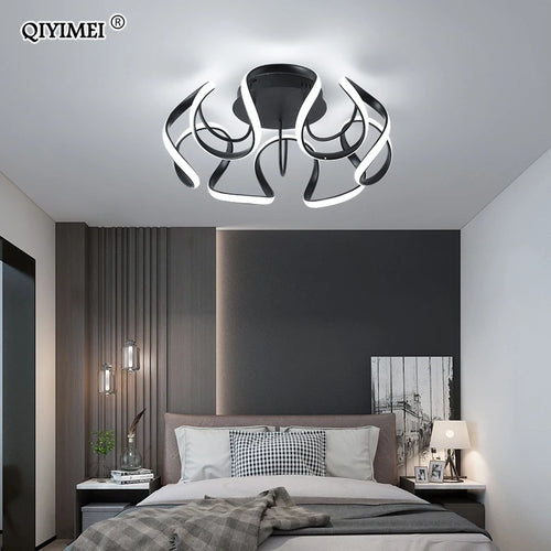 lustre led moderne avec gradateur pour décoration intérieure
