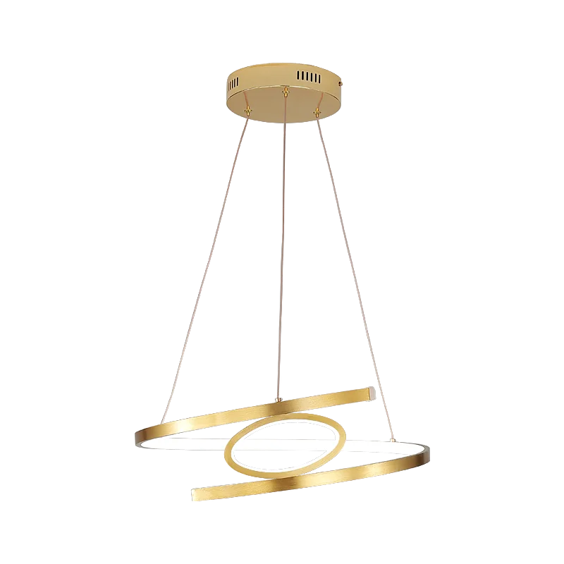 pendantifs led dorés pour un éclairage intérieur moderne et élégant - vue 7 sur 8