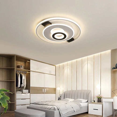 Moderner runder LED-Deckenleuchte für helle Innendekoration - vue 2 sur 12