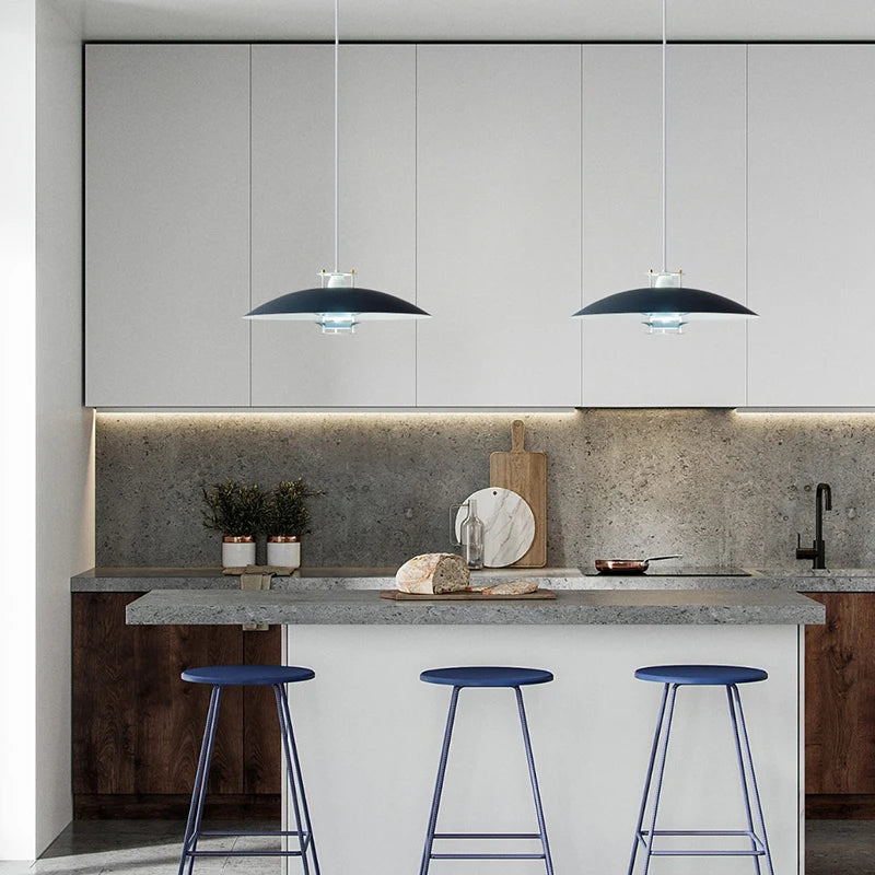 Suspension design nordique lampe à main en aluminium moderne pour chambre à coucher salle à manger Loft E27 Luminaire Suspension luminaires - vue 5 sur 12