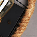 Wandleuchte aus Hanfseil im industriell-retro Vintage-Stil
