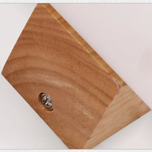 Japanische LED-Wandleuchte im nordischen Holzdesign - vue 3 sur 5