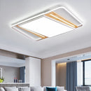 LED-Deckenleuchte quadratisch nordisch modern aus Holz und Eisen minimalistisch