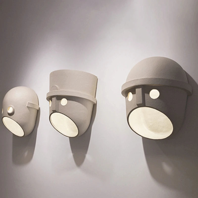 Kreative LED-Wandleuchte aus Resin für die Wohnungsdekoration - vue 9 sur 11