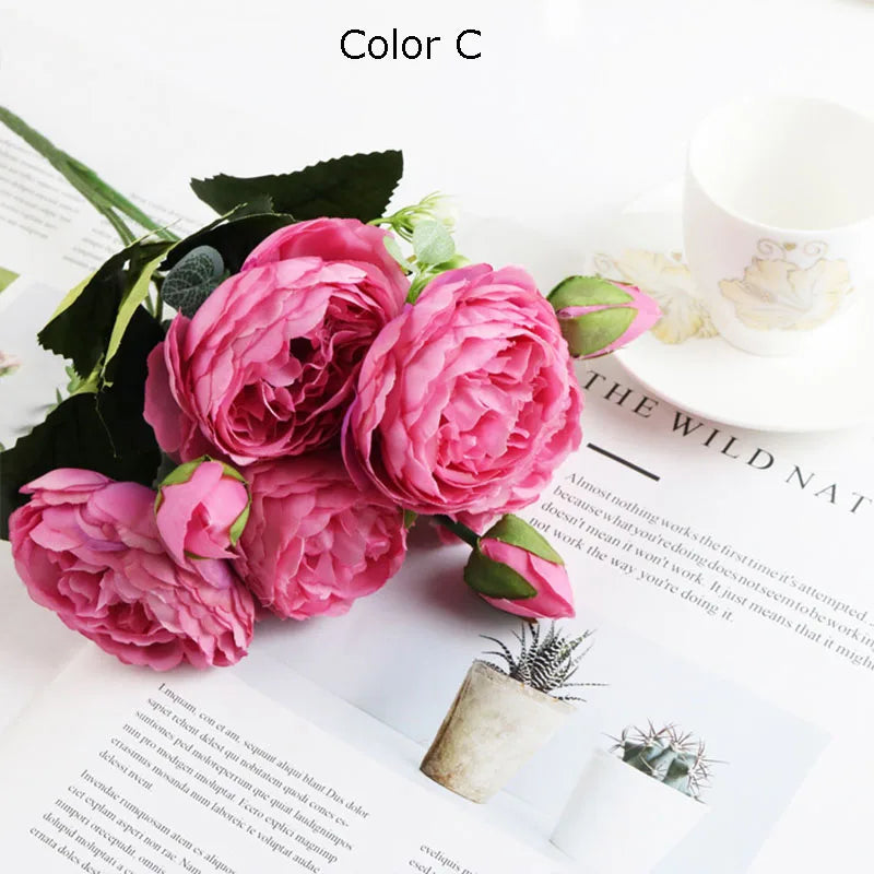 bouquet de fleurs artificielles pour décoration de jardin et mariage - vue 12 sur 18