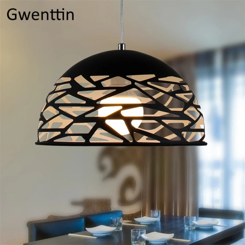 suspension moderne en coquille dœuf pour décoration intérieure - vue 3 sur 8