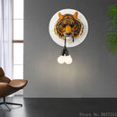 applique murale design nordique en résine et or forme animaux