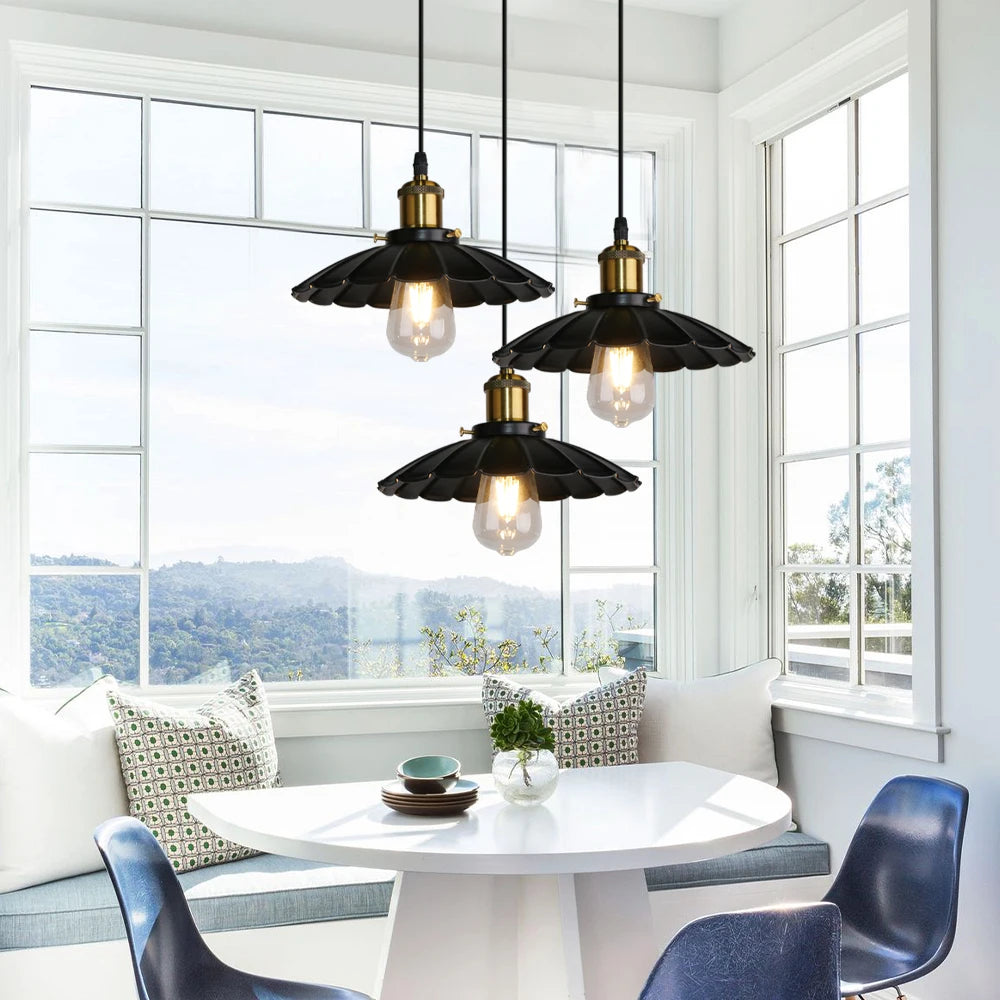 lustre vintage loft suspension lampe industrielle rétro salon