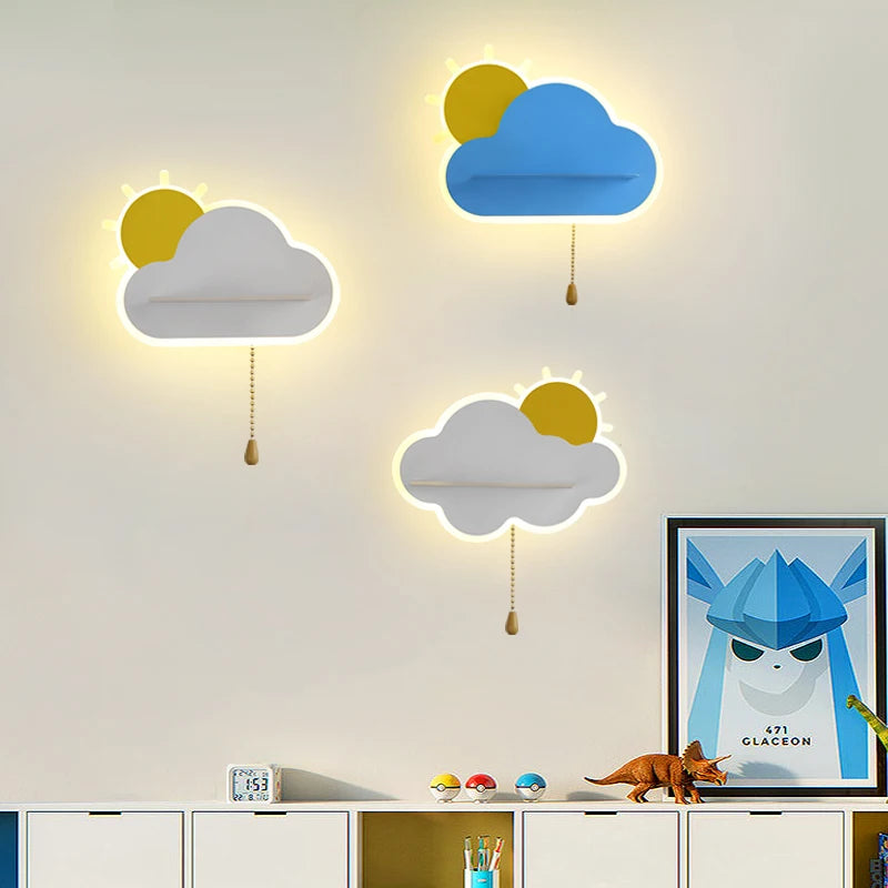 lampe de chevet en forme de nuage pour enfants - vue 2 sur 10