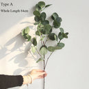 branche d'arbre d'eucalyptus feuilles rondes décoration rétro en faux feuillage