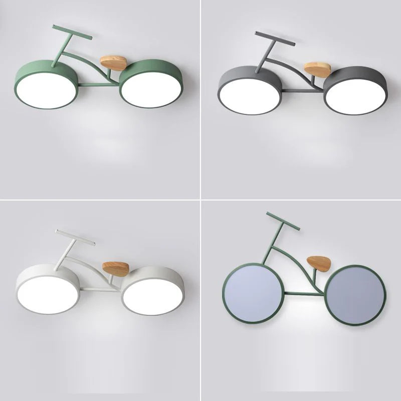 plafonnier led moderne au design nordique monté en surface - vue 5 sur 9