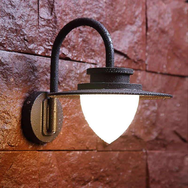 Außenwandleuchte Terrassenlampe 110V wasserdichte Gartenleuchte für Eingang und Veranda - vue 6 sur 7