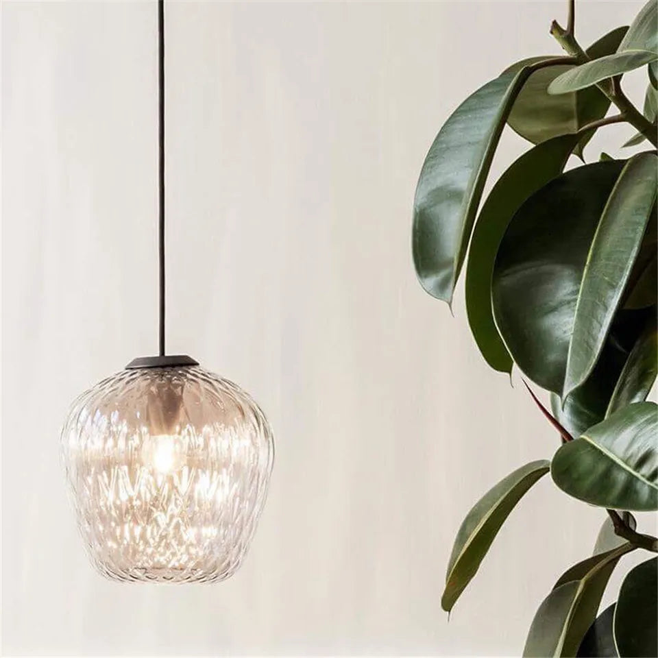 suspension rétro nordique en verre pour décoration intérieure - vue 2 sur 10
