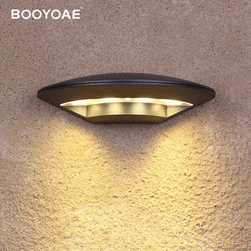 Lumières extérieures LED balcon éclairage mural hôtel paysage lampe terrasses jardins magasin allées porte poteaux UFO étanche applique murale - vue 5 sur 7