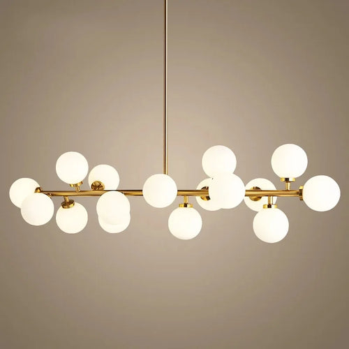 Design-Pendelleuchte im skandinavischen Stil aus Milchglas mit Halterung - vue 3 sur 10