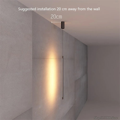 Moderne dekorative LED-Pendelleuchte im minimalistischen Design - vue 4 sur 8