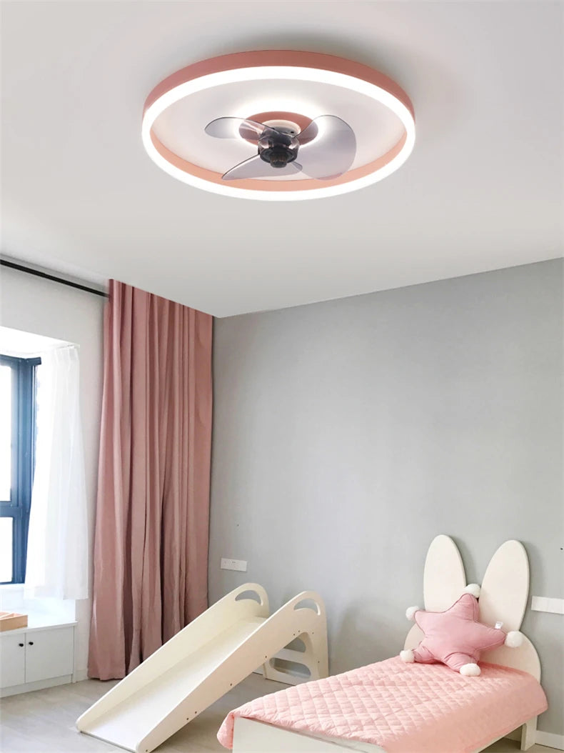 plafonnier moderne à leds avec ventilateur et 3 luminosités - vue 4 sur 18