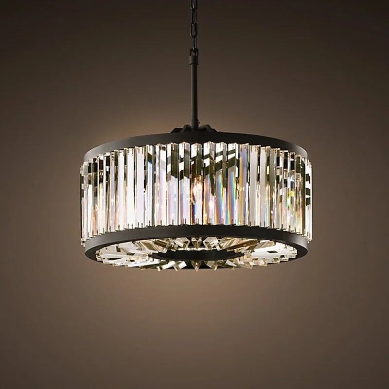 lustre moderne vintage en cristal éclairage suspendu pour maison hôtel villa - vue 4 sur 6