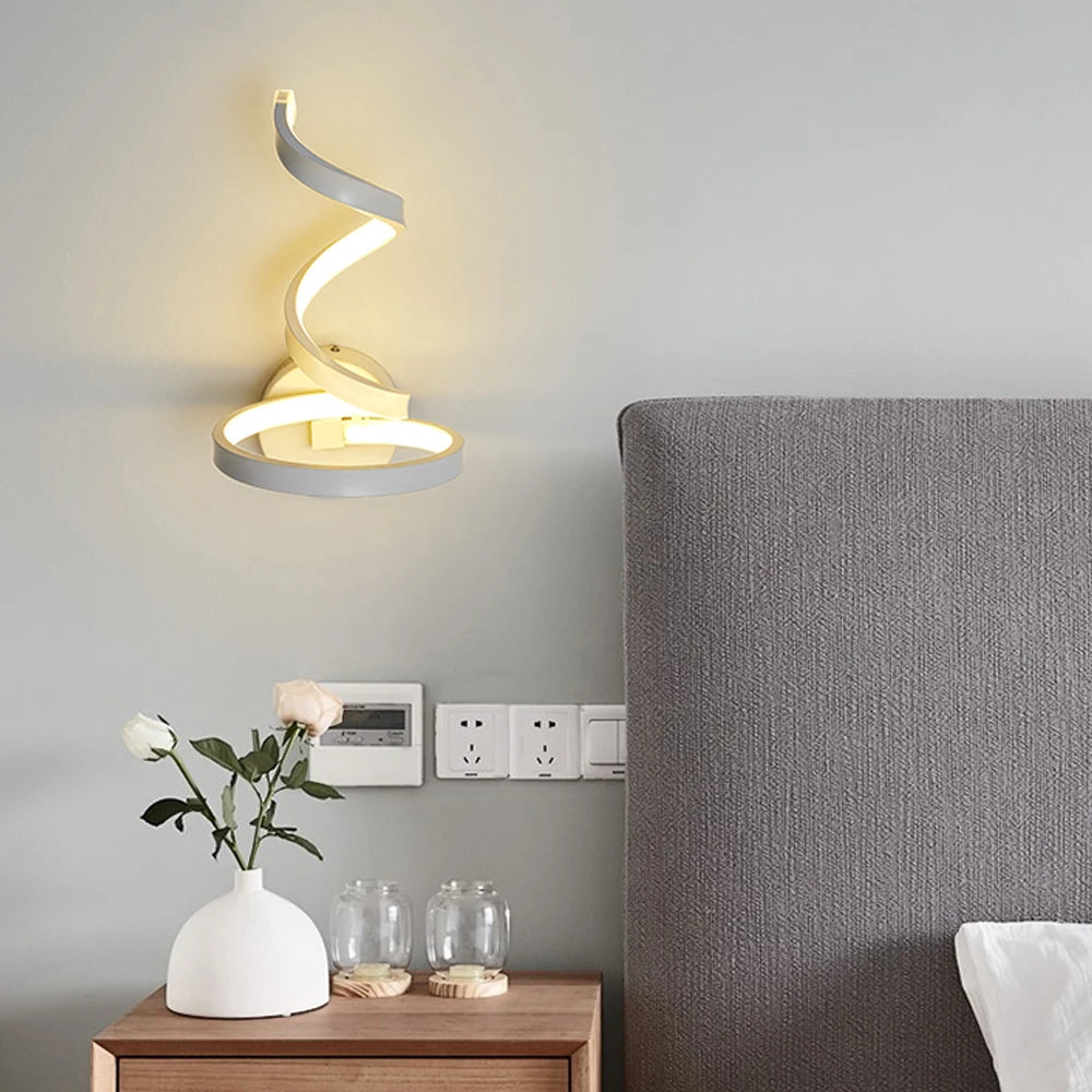applique murale led moderne style nordique en aluminium - vue 6 sur 11
