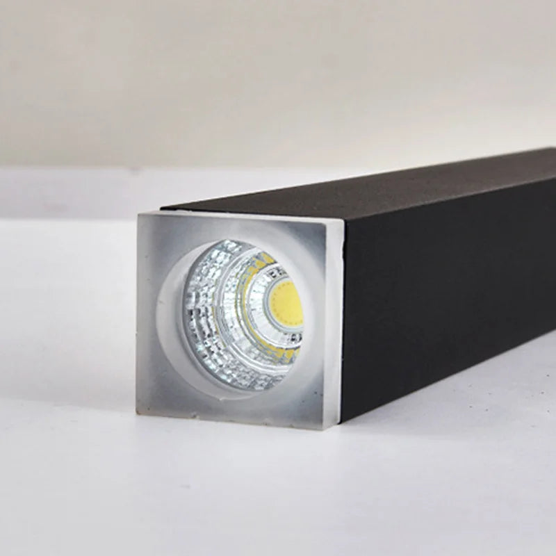 Luminaire suspension led tube tuyau carré