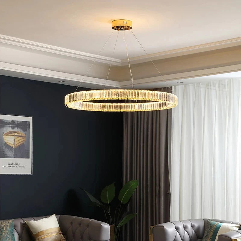 Moderner Kristall-Kronleuchter Design Premium Elegant und Raffiniert - vue 4 sur 18
