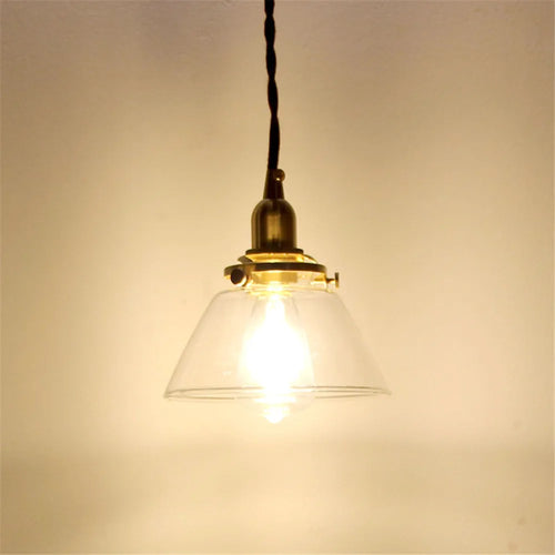 Loft Industrielle LED-Pendelleuchte Retro Messing Glas Antike Hängeleuchte - vue 2 sur 8