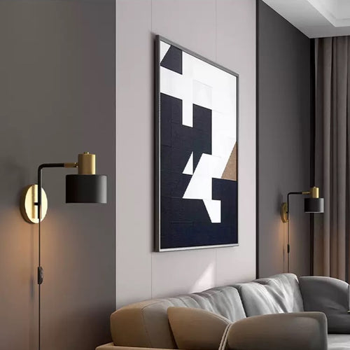 Applique murale LED noir et laiton doré Aveiro - vue 5 sur 7