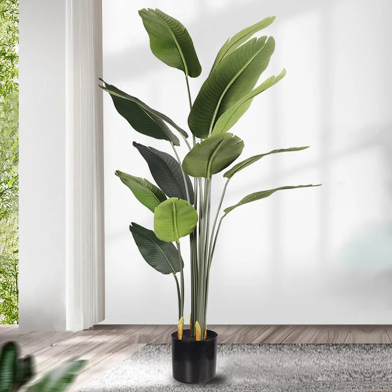 Artificial Green Plant, Plastic Banana Tree, Large Palm Turtle, Bamboo, Indoor Potted, Living Room, Home Decoration