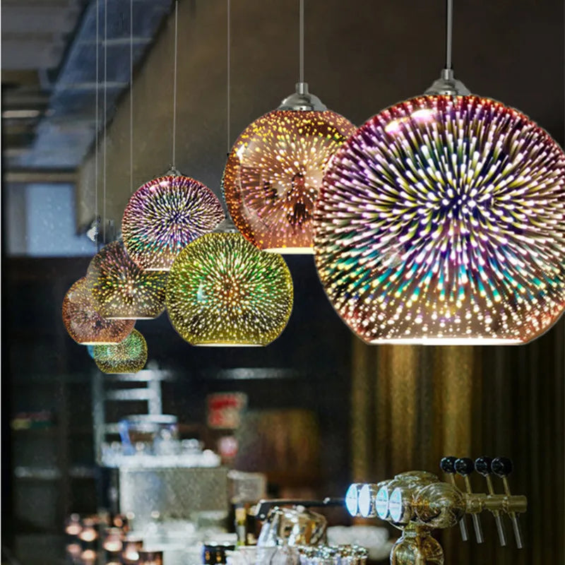 Moderne LED-Pendelleuchte nordisches Design dekorativ Feuerwerk - vue 4 sur 9