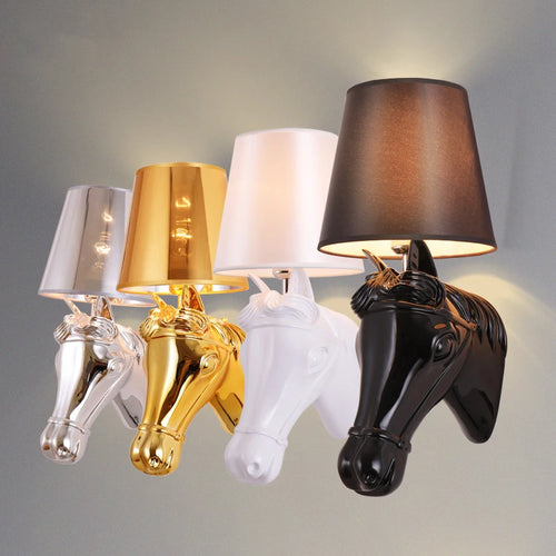 applique murale style européen cheval pour salon hôtel foyer