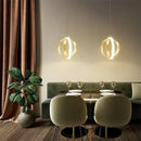 Nordische Designer-Pendelleuchte mit goldenem Ring