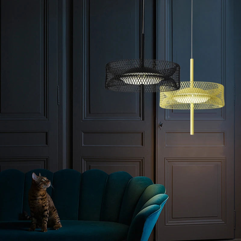 suspension nordique design coloré en métal pour intérieur à led - vue 3 sur 11