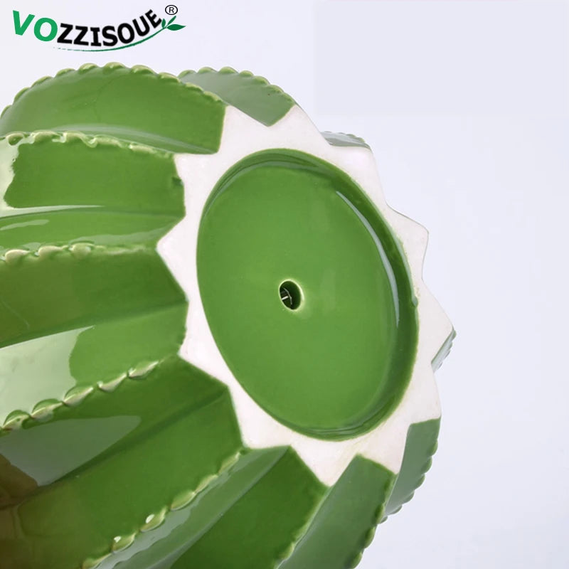 pots créatifs en céramique pour cactus et bonsaïs décoratifs - vue 6 sur 9