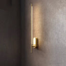 Couloir nordique tout en cuivre ligne Simple applique murale Post-moderne chambre chevet décoration murale applique murale LED lumières salon lampes d'escalier